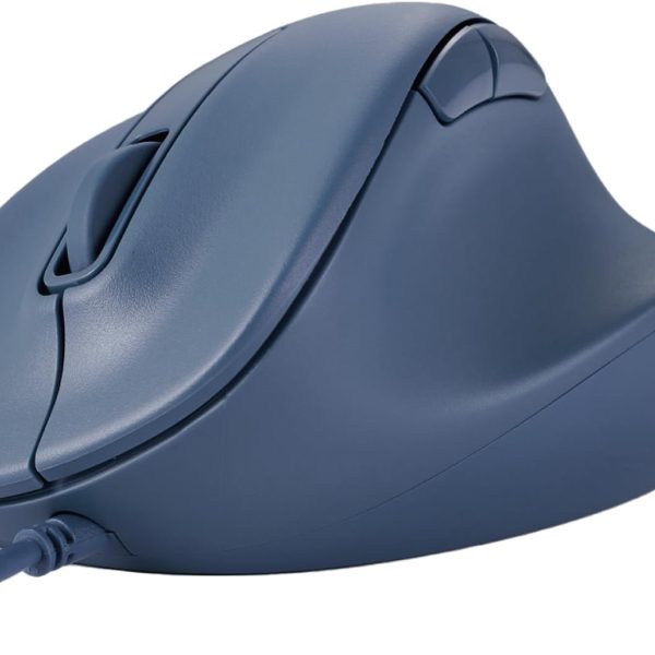 Wired Ergonomic USB Mouse – Silent, 5-Button, Right-Handed Design