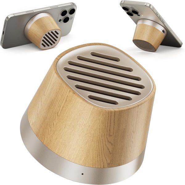 Magnetic Bluetooth Speaker with Wireless Charging Stand & Phone Holder