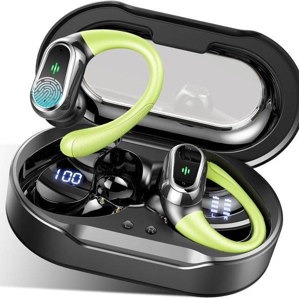 Wireless Sports Ear-Hook Headphones – Dual Display & 50-Hour Battery Life with Enhanced Bass